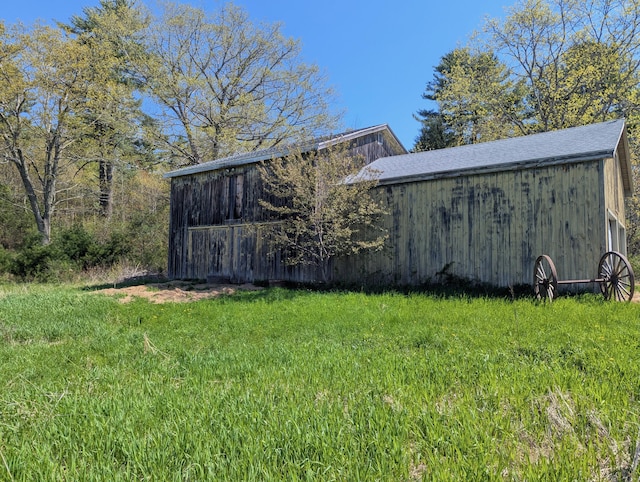 99 W Hamlet Rd, Newcastle, ME 04553 - view of yard with a barn and an outbuilding