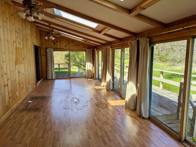 99 W Hamlet Rd, Newcastle, ME 04553 - unfurnished sunroom featuring plenty of natural light and a skylight
