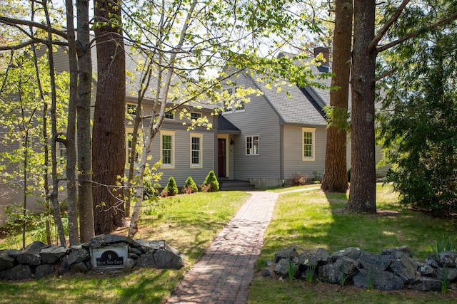 9 Ocean View Cir, Saco, ME 04072 - view of front facade with a front lawn and roof with shingles