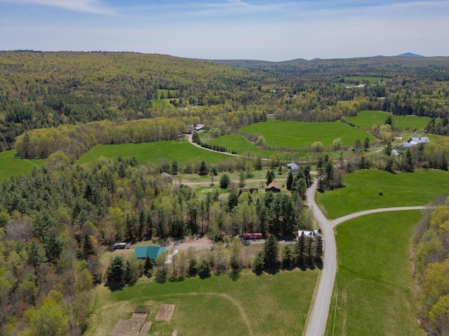 26 Christen Rd, Kingfield, ME 04947 - aerial view of property and surrounding area with a forest
