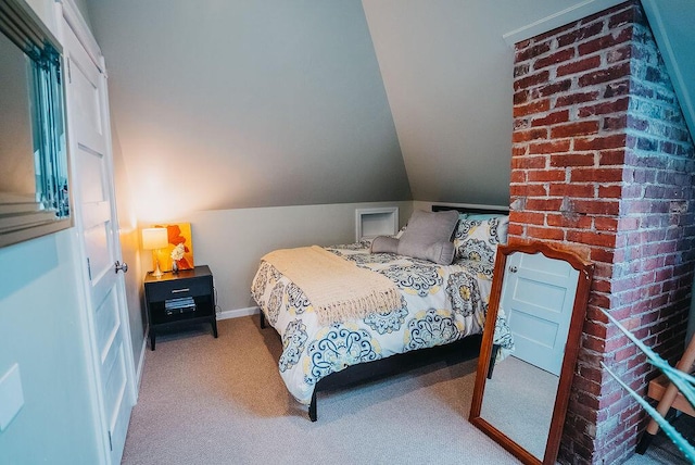 107 Maple St, Bangor, ME 04401 - bedroom with carpet floors, lofted ceiling, and baseboards