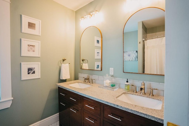 107 Maple St, Bangor, ME 04401 - bathroom featuring double vanity