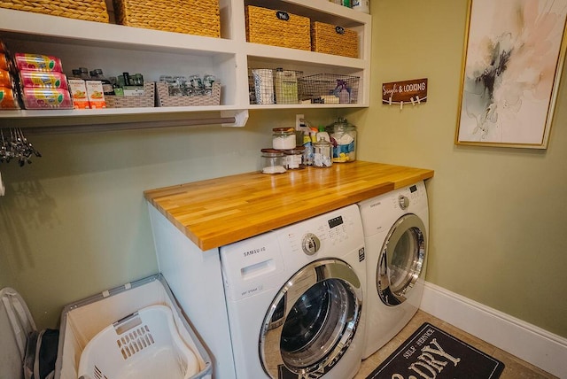 107 Maple St, Bangor, ME 04401 - washroom featuring independent washer and dryer and baseboards