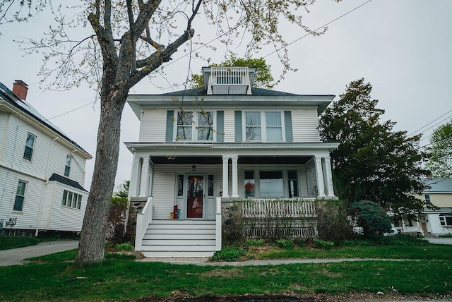107 Maple St, Bangor, ME 04401 - american foursquare style home with covered porch