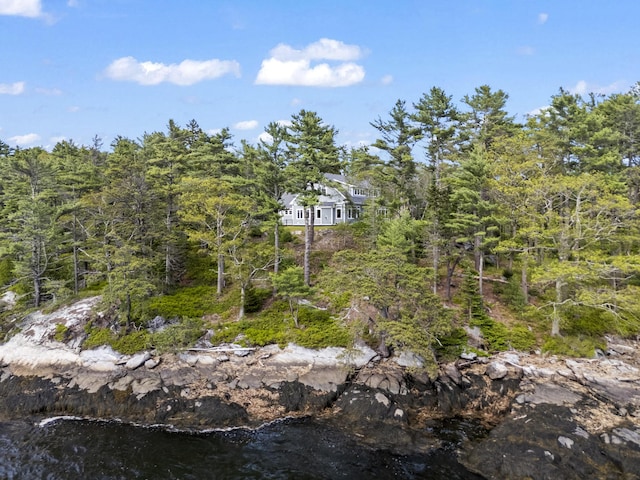 92 Brooks Cove Rd, Westport Island, ME 04578 - view of yard with a view of trees