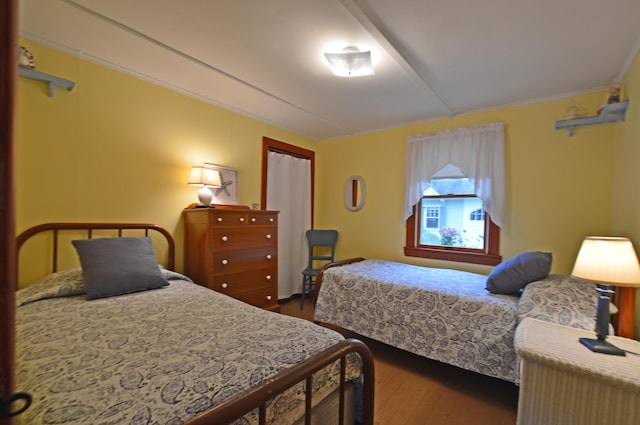 586 Kings Hwy Unit 2, Kennebunkport, ME 04046 - bedroom with dark wood-style flooring and a closet