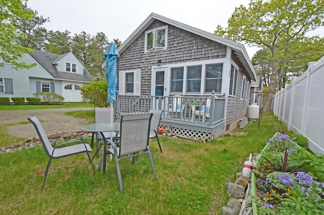 586 Kings Hwy Unit 2, Kennebunkport, ME 04046 - rear view of house with a wooden deck