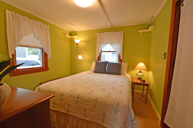 586 Kings Hwy Unit 2, Kennebunkport, ME 04046 - bedroom with hardwood / wood-style floors