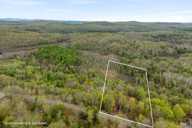 TBD Bond Spring Rd, Newfield, ME 04095 - aerial overview of property's location featuring a forest, property boundaries highlighted, and mountains