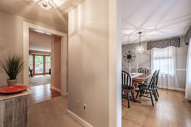 55 Evergreen Ln, Windham, ME 04062 - corridor with baseboards and light wood-style floors
