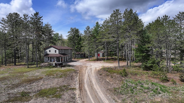 53 Branch Brook Ln, Newfield, ME 04095 - view of dirt / gravel road with a wooded view