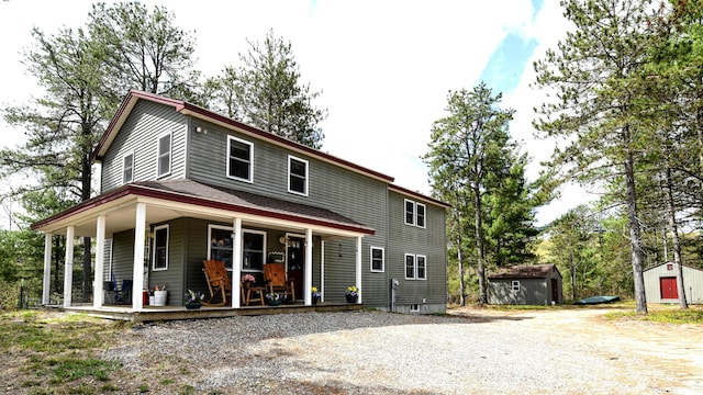 53 Branch Brook Ln, Newfield, ME 04095 - view of front of property featuring covered porch