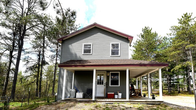 53 Branch Brook Ln, Newfield, ME 04095 - view of front of house with covered porch