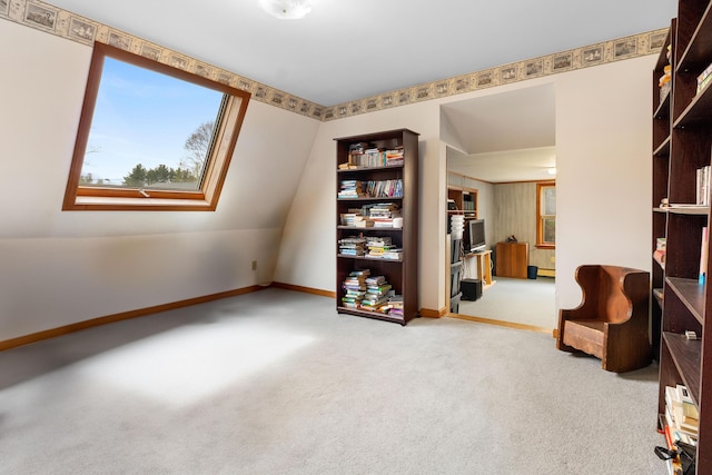 289 W Washington Rd, Washington, ME 04574 - unfurnished room with carpet floors, a skylight, and baseboards