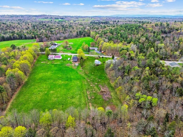 bird's eye view of a heavily wooded area