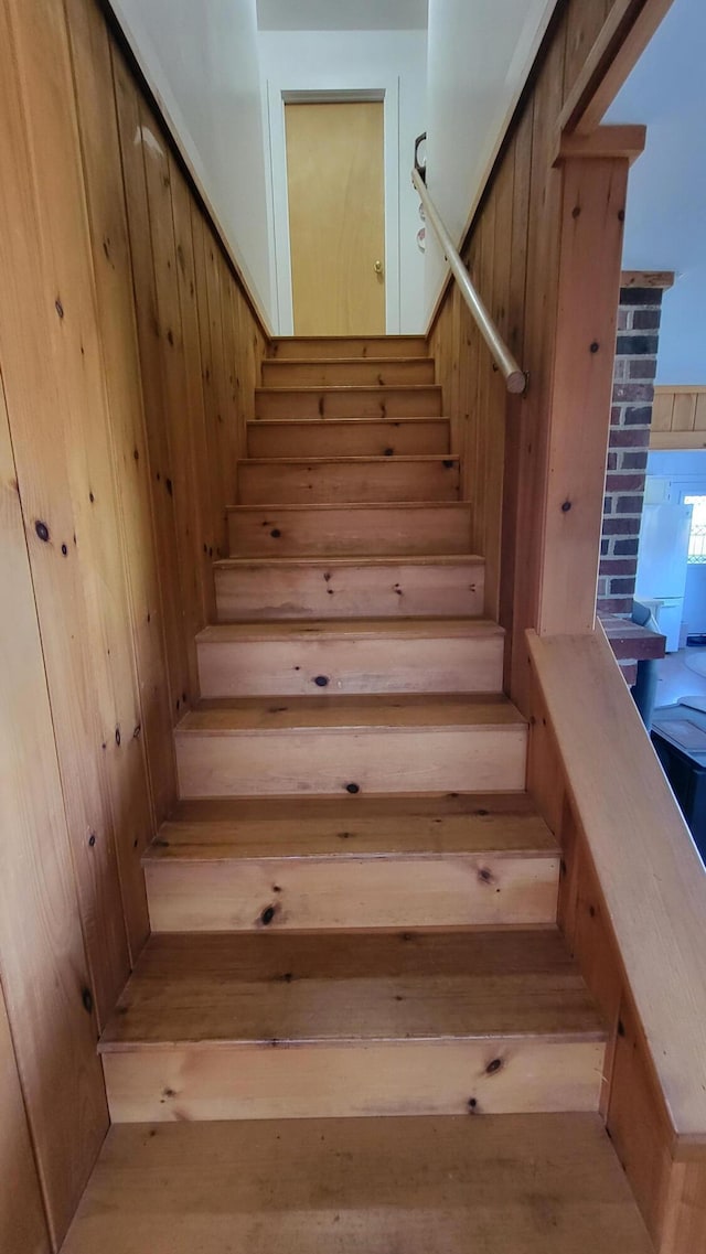 6 Glenmere Rd, Saint George, ME 04860 - staircase featuring wood walls