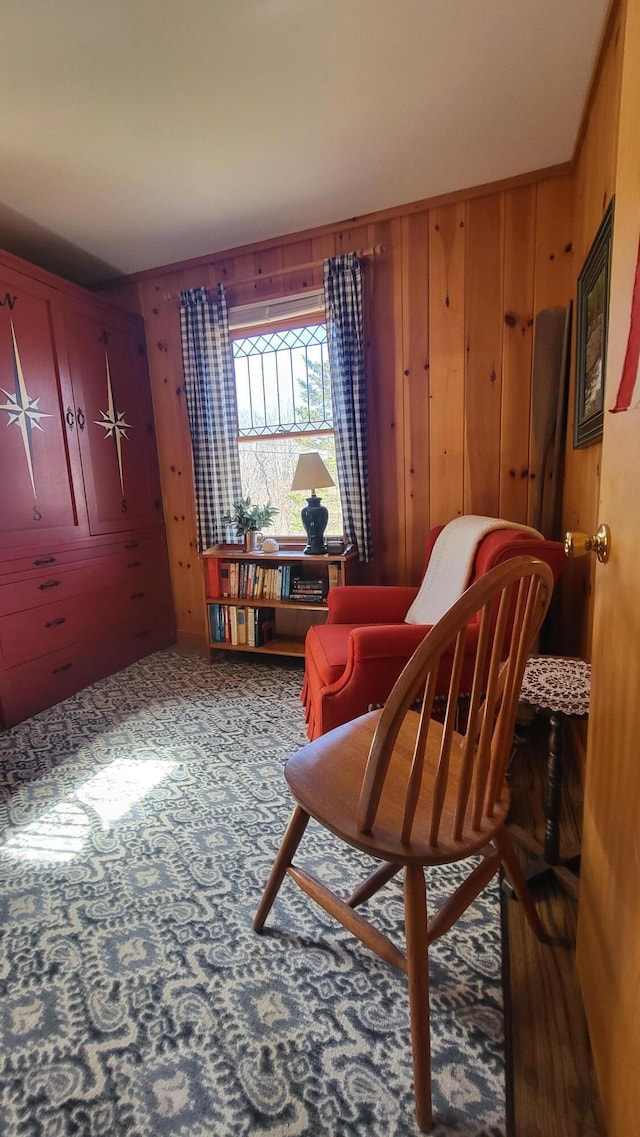 6 Glenmere Rd, Saint George, ME 04860 - sitting room featuring carpet and wooden walls