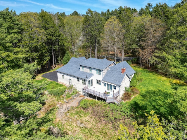 20 Eagle Point Rd, Bath, ME 04530 - view from above of property featuring a forest