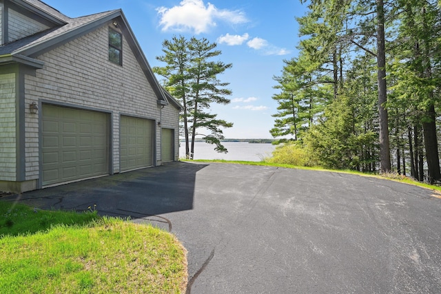 20 Eagle Point Rd, Bath, ME 04530 - garage with a water view and driveway