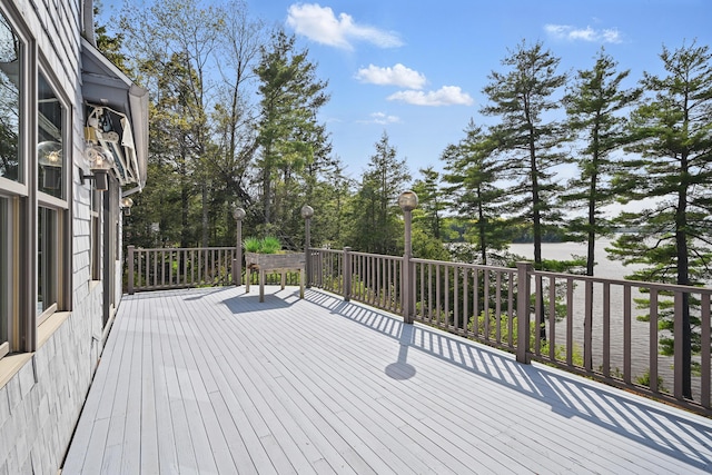 20 Eagle Point Rd, Bath, ME 04530 - wooden terrace with view of scattered trees