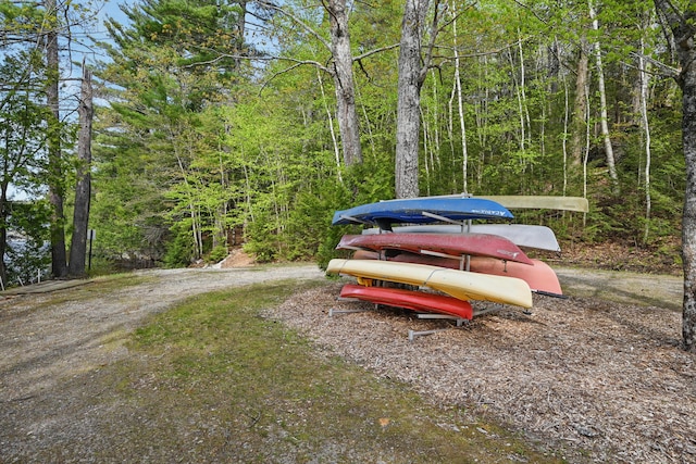 20 Eagle Point Rd, Bath, ME 04530 - view of parking / parking lot featuring a forest view