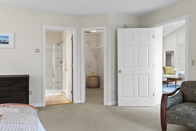 49 Dipper Cove Rd, Harpswell, ME 04066 - bedroom featuring carpet floors, a walk in closet, and a closet