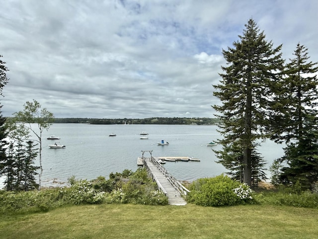49 Dipper Cove Rd, Harpswell, ME 04066 - water view featuring a dock