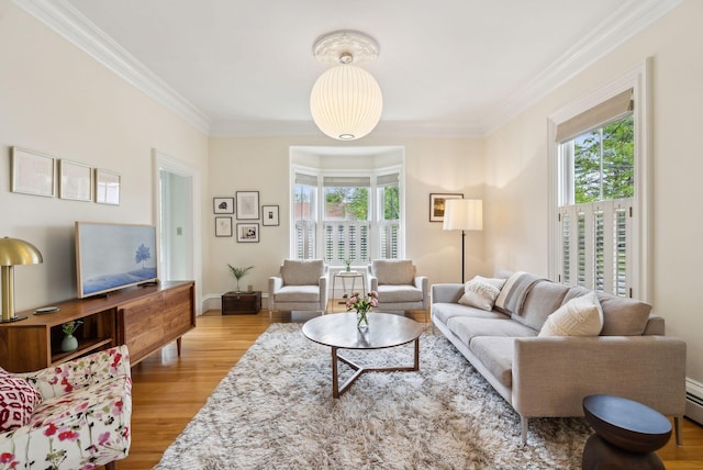 31 Mackworth St, Portland, ME 04103 - living area with plenty of natural light, wood finished floors, ornamental molding, and baseboards