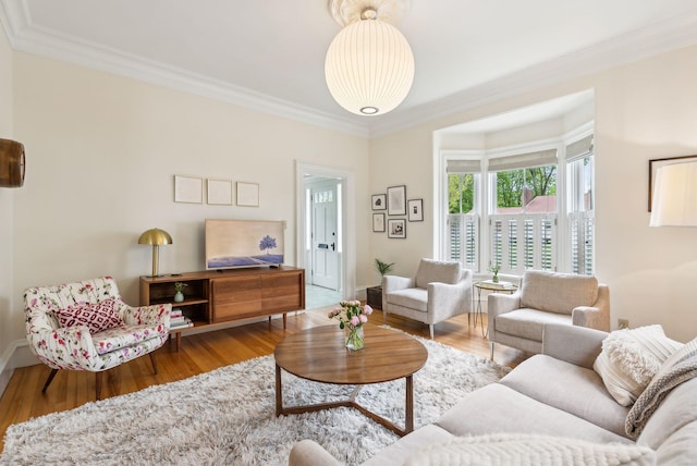 31 Mackworth St, Portland, ME 04103 - living area with wood finished floors and crown molding