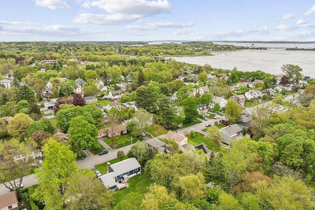 31 Mackworth St, Portland, ME 04103 - aerial view of property's location with a large body of water and nearby suburban area