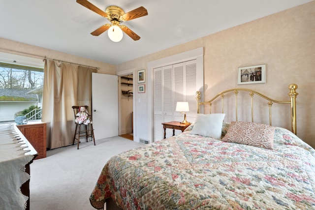 447 Wiscasset Rd, Boothbay, ME 04537 - carpeted bedroom featuring ceiling fan