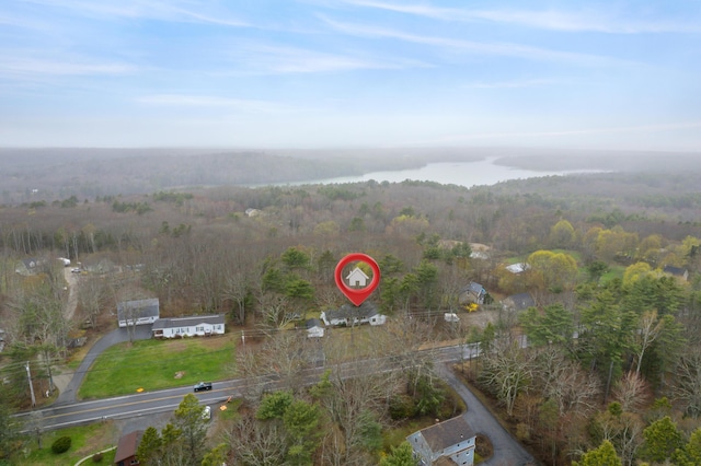 447 Wiscasset Rd, Boothbay, ME 04537 - aerial overview of property's location with a forest