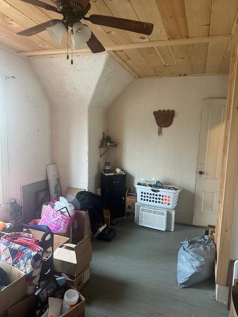 627 Prospect Ave, Rumford, ME 04276 - storage room with a ceiling fan