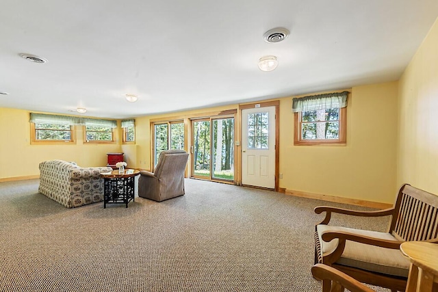 202 Wildewood Ests, Rome, ME 04963 - living area featuring carpet flooring and baseboards