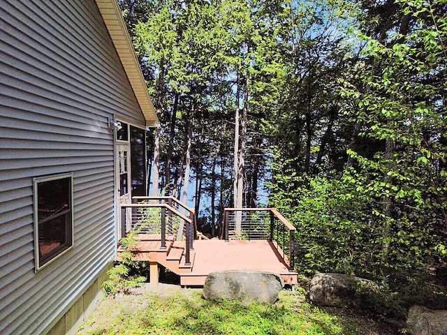 202 Wildewood Ests, Rome, ME 04963 - view of yard featuring a deck