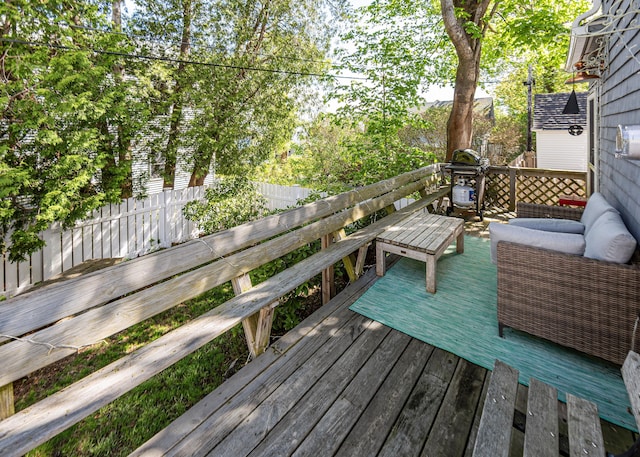 15 Federal St, Bar Harbor, ME 04609 - wooden terrace with outdoor lounge area