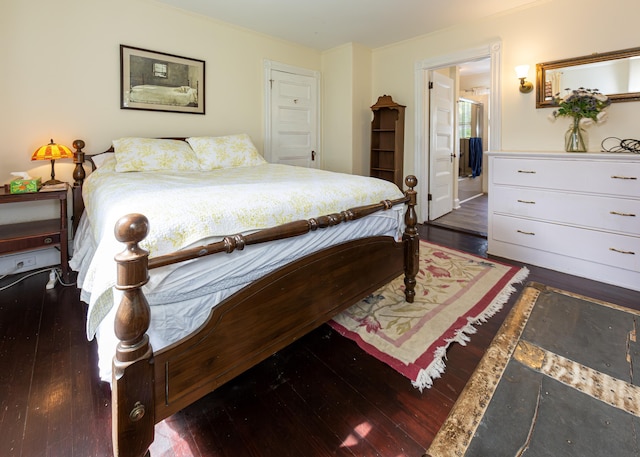 15 Federal St, Bar Harbor, ME 04609 - bedroom featuring wood-type flooring and ornamental molding
