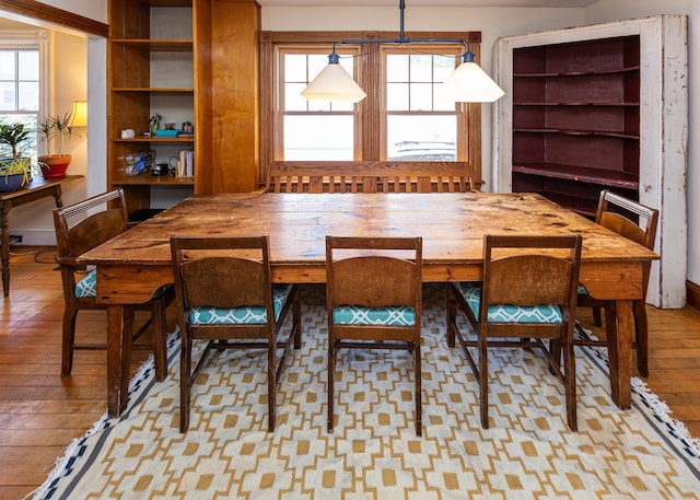 15 Federal St, Bar Harbor, ME 04609 - dining area with healthy amount of natural light and hardwood / wood-style flooring