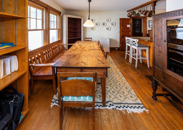 15 Federal St, Bar Harbor, ME 04609 - dining space with hardwood / wood-style flooring and baseboards
