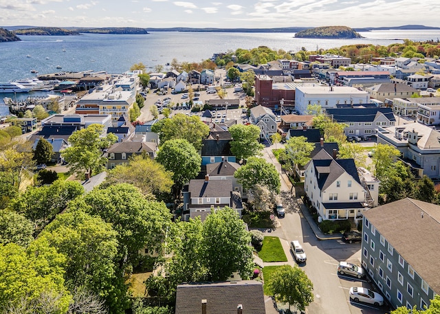 15 Federal St, Bar Harbor, ME 04609 - aerial perspective of suburban area with a nearby body of water