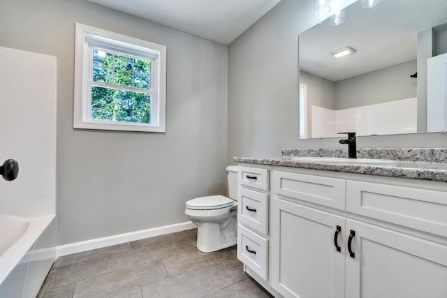 LOT10 Laney Ln, Wells, ME 04090 - full bath with toilet, vanity, baseboards, and tile patterned floors
