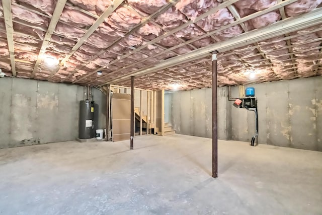 LOT10 Laney Ln, Wells, ME 04090 - unfinished basement with water heater and stairway