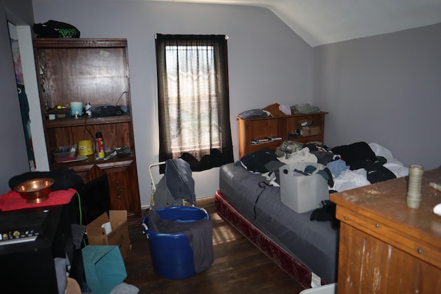 1003-1005 Main St, Vassalboro, ME 04989 - bedroom with wood finished floors and vaulted ceiling