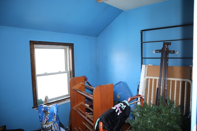 1003-1005 Main St, Vassalboro, ME 04989 - bedroom featuring vaulted ceiling