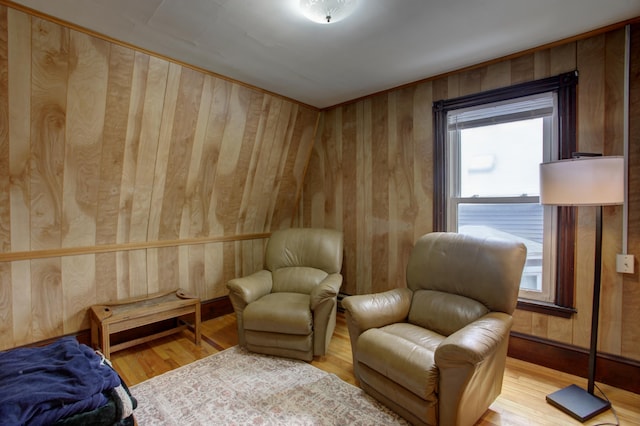 532 Main St, South Portland, ME 04106 - sitting room with plenty of natural light, wood finished floors, and wooden walls