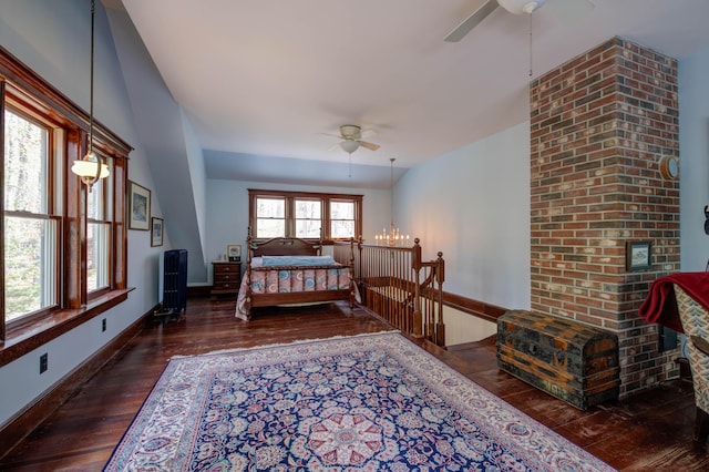 25 Winds Way Dr, Nobleboro, ME 04555 - bedroom featuring hardwood / wood-style flooring, baseboards, and radiator