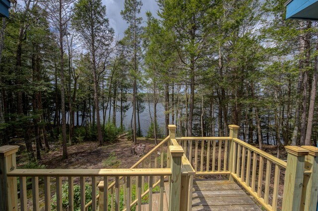 25 Winds Way Dr, Nobleboro, ME 04555 - deck featuring a water view