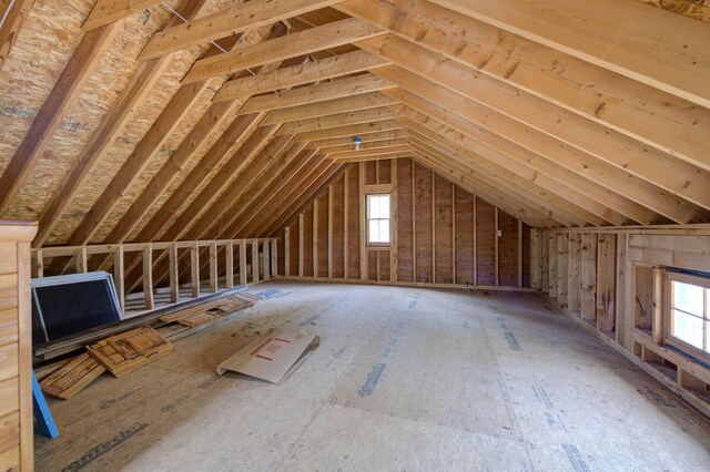 25 Winds Way Dr, Nobleboro, ME 04555 - unfinished attic with plenty of natural light