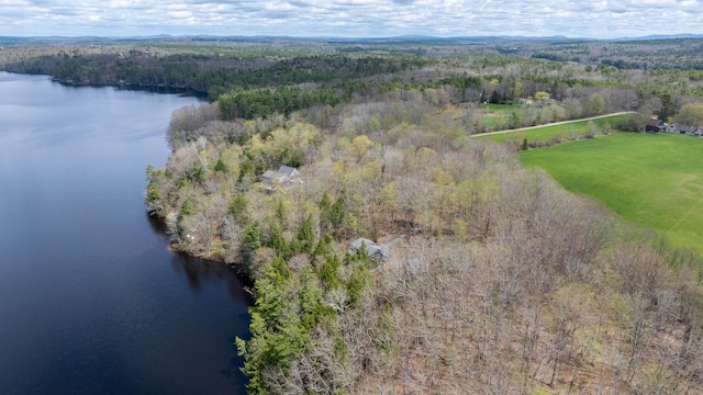25 Winds Way Dr, Nobleboro, ME 04555 - drone / aerial view of a large body of water and a heavily wooded area