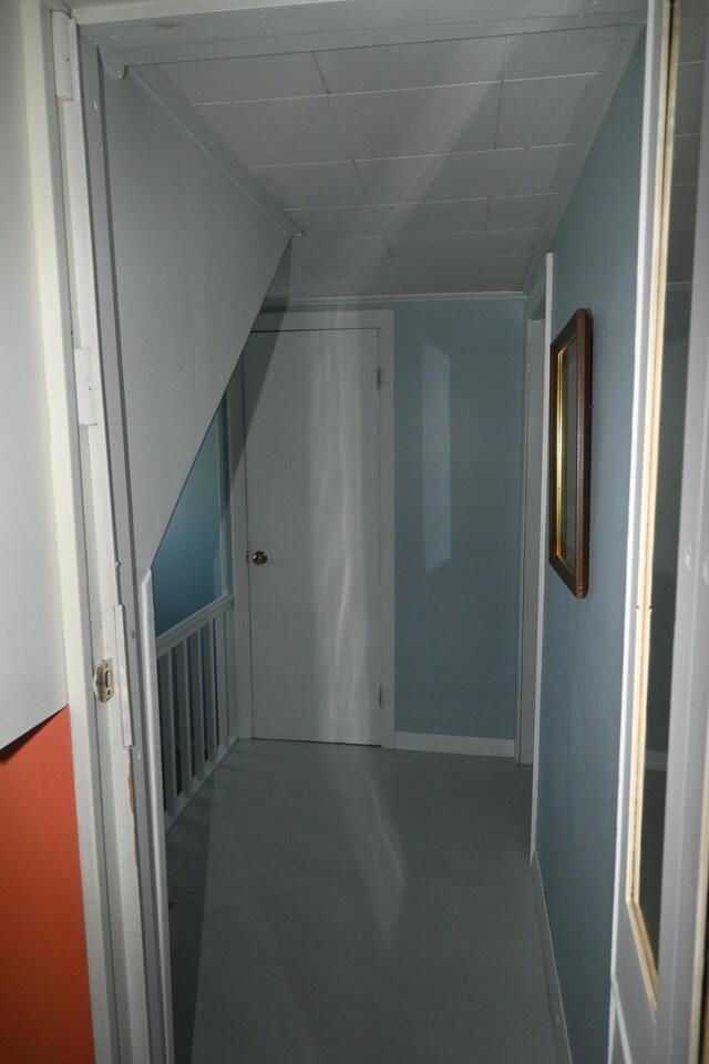 40 Baker St, Bingham, ME 04920 - corridor with concrete floors and baseboards